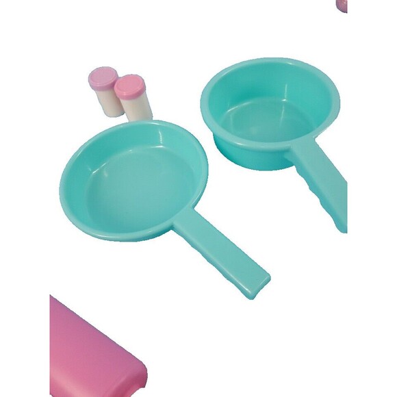 Pretend Cooking Set Pot Pan Spoons Mixer Plastic Play Circle Battat 13 Pieces - Picture 4 of 12